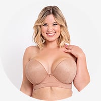 Fvwitlyh Strapless Bra Middle Aged And Elderly Womens Large Size Underwear  Without Steel Ring Comfortable Bra Beige,100 