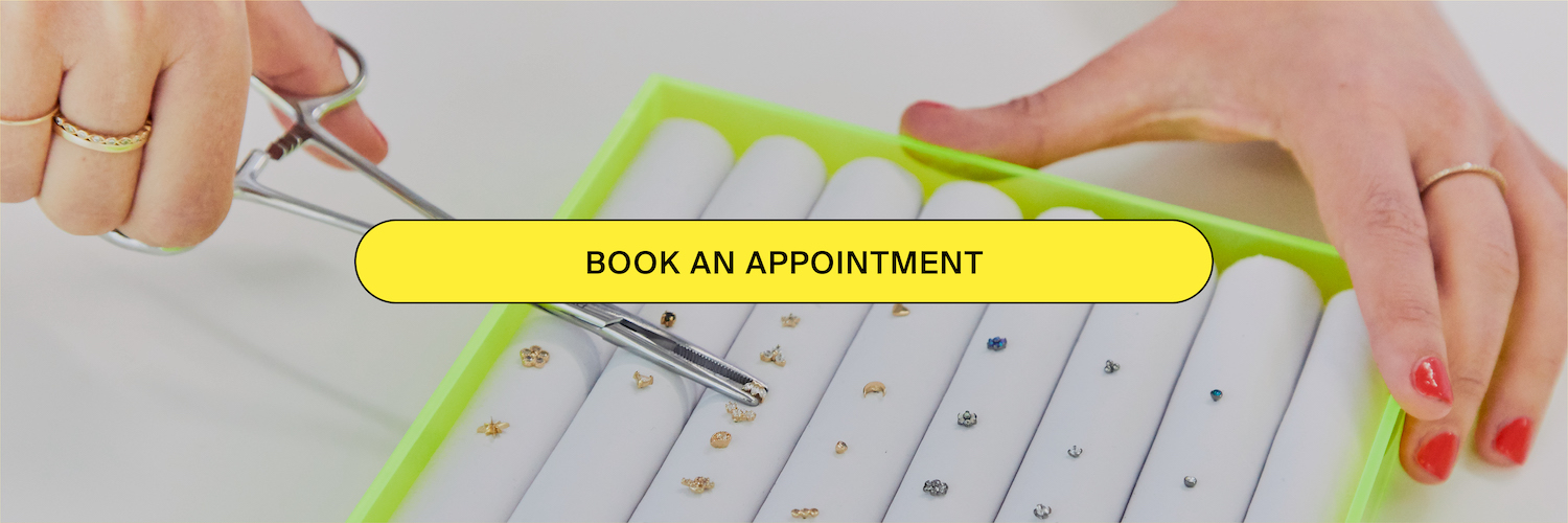 BOOK AN APPOINTMENT button in yellow that links to the locations page.