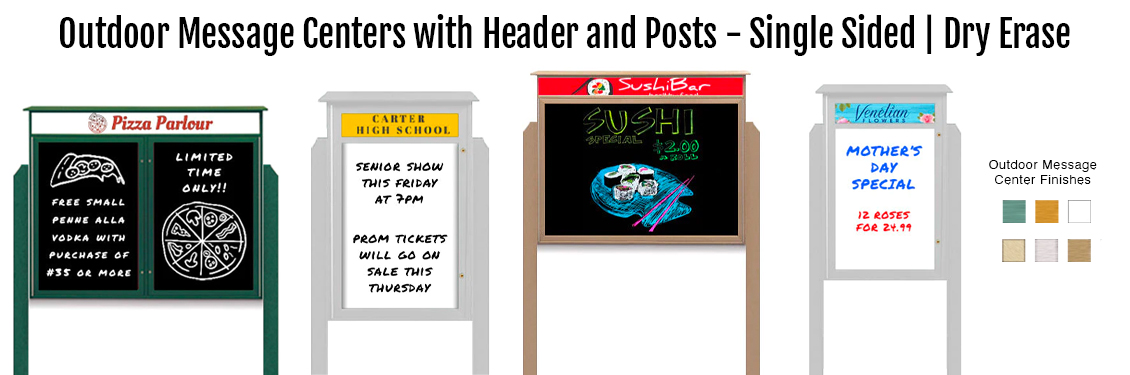 Outdoor-Message-Centers-with-Header-and-Posts---Single-Sided-%7C-Dry-Erase--copy