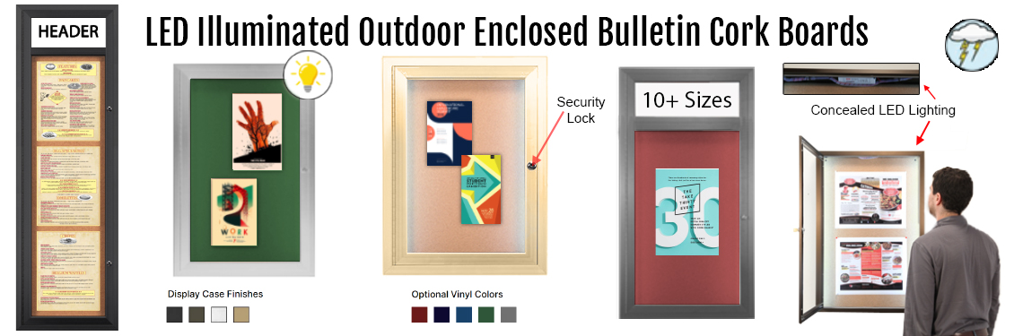 LED-Illuminated-Outdoor-Enclosed-Bulletin-Cork-Boards---All-Styles