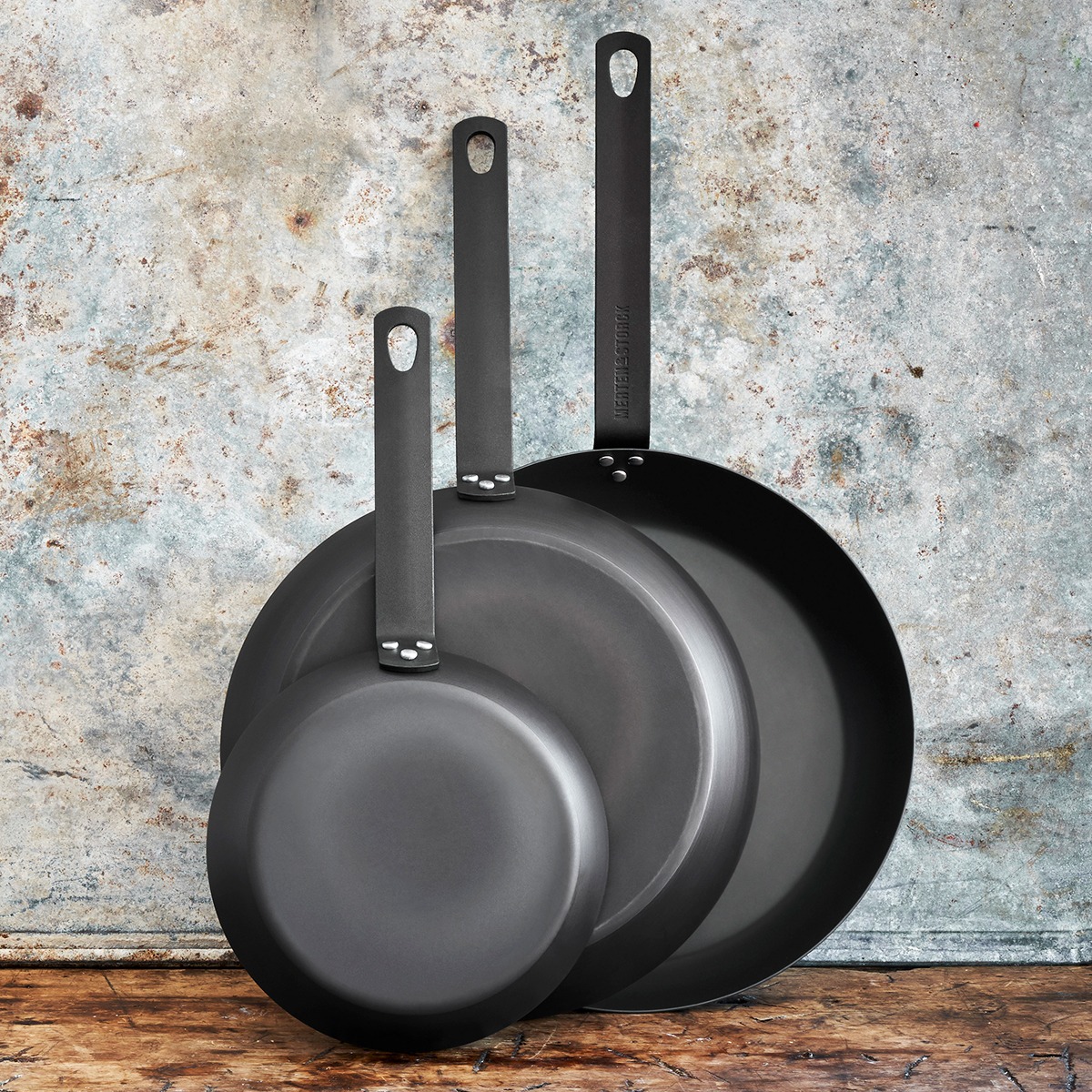 Merten & Storck 10 in. Black Carbon Steel Open Frying Pan CC003336