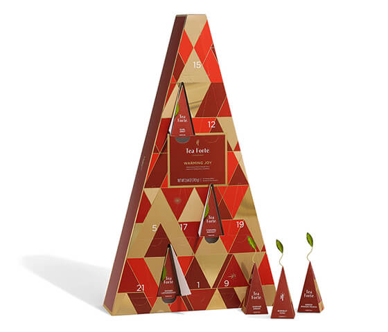 Warming Joy Advent Calendar of 24 pyramid tea infusers