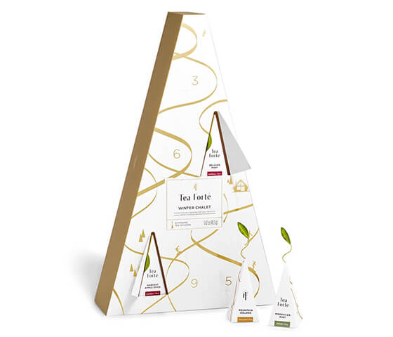 Winter Chalet 12 Days of Cozy Teas Advent, doors open and closed