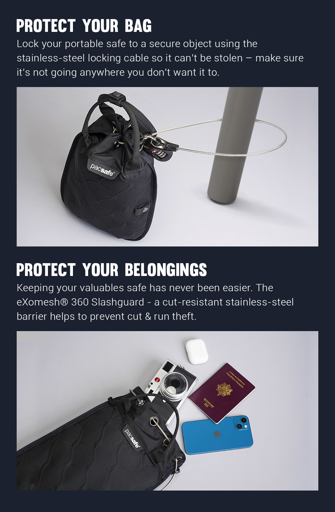 Mobiler Safe für Backpacker und Reisende - der Pacsafe - uferlos