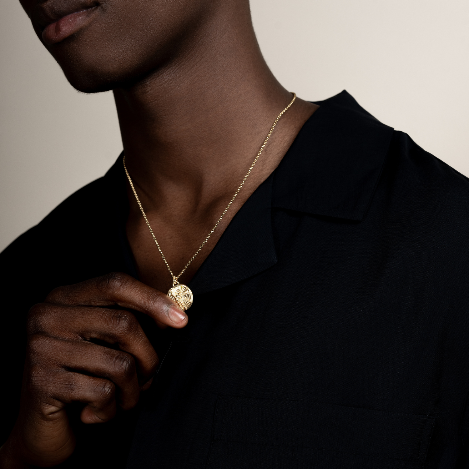 dower-and-hall-gold-vermeil-mens-st-michael-talisman-necklace