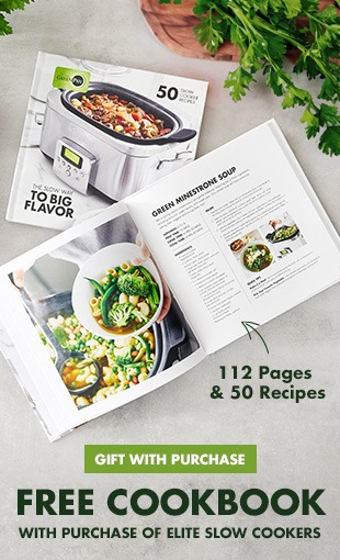 GreenPan Elite Electric Slow Cooker Cookbook, Hardcover, 50 Simple Step  Recipes, Breakfast Lunch Dinner Dessert Meals, Quick Easy Tips