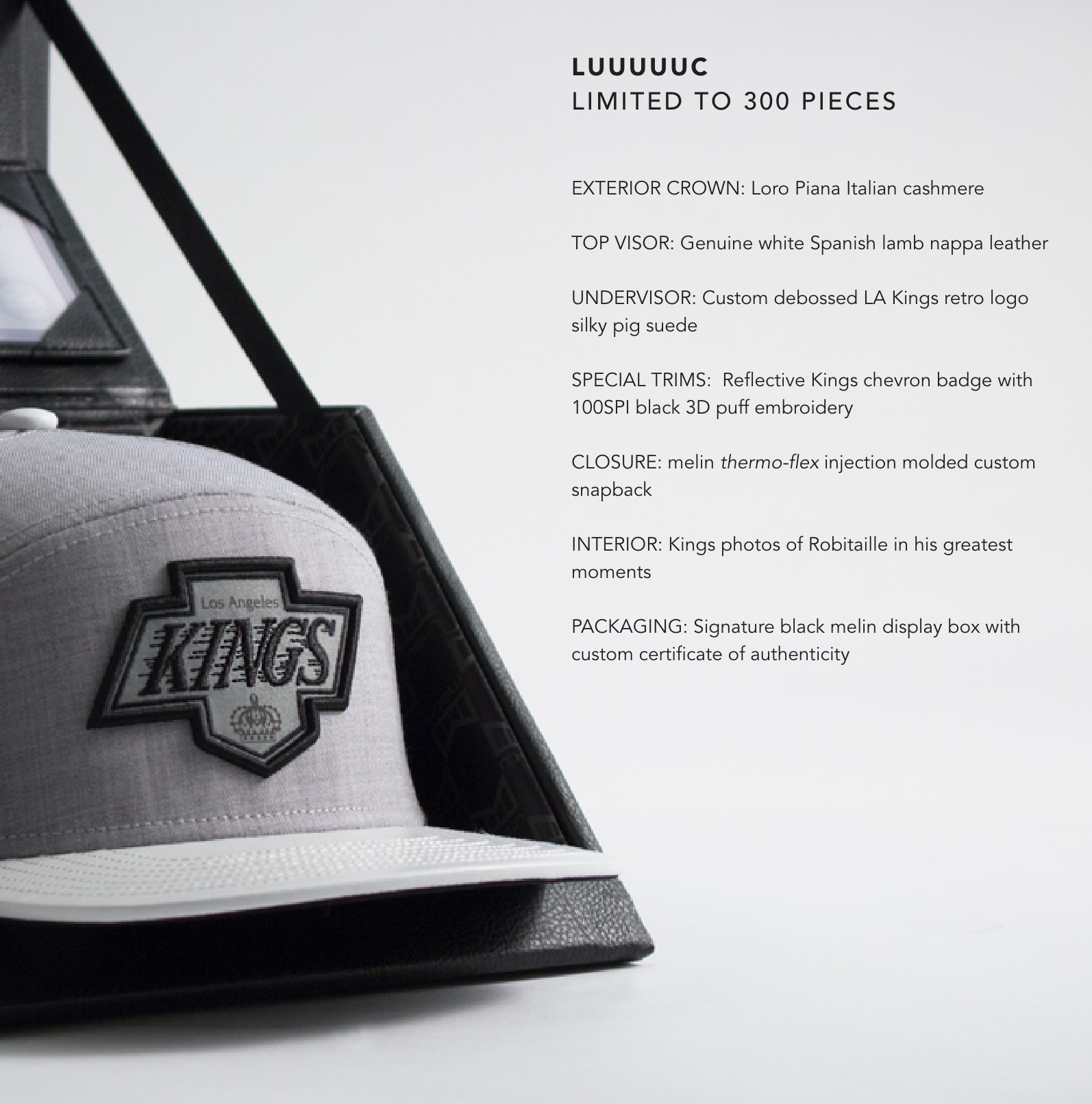 Vintage LA Kings Leather Strapback Hat 