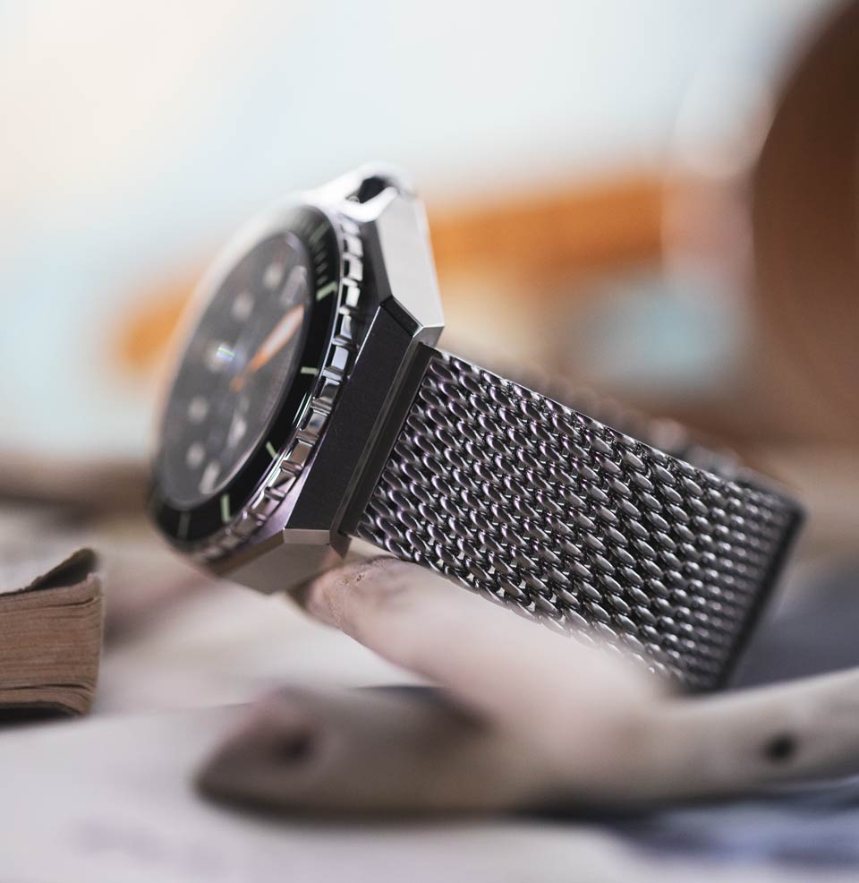Dumas Heavy Steel Mesh Bracelet