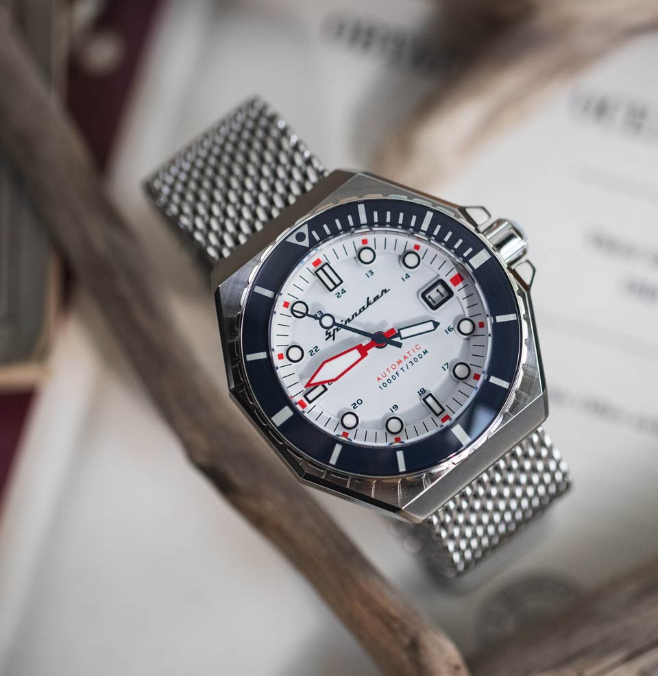 Dumas White with red and blue accents