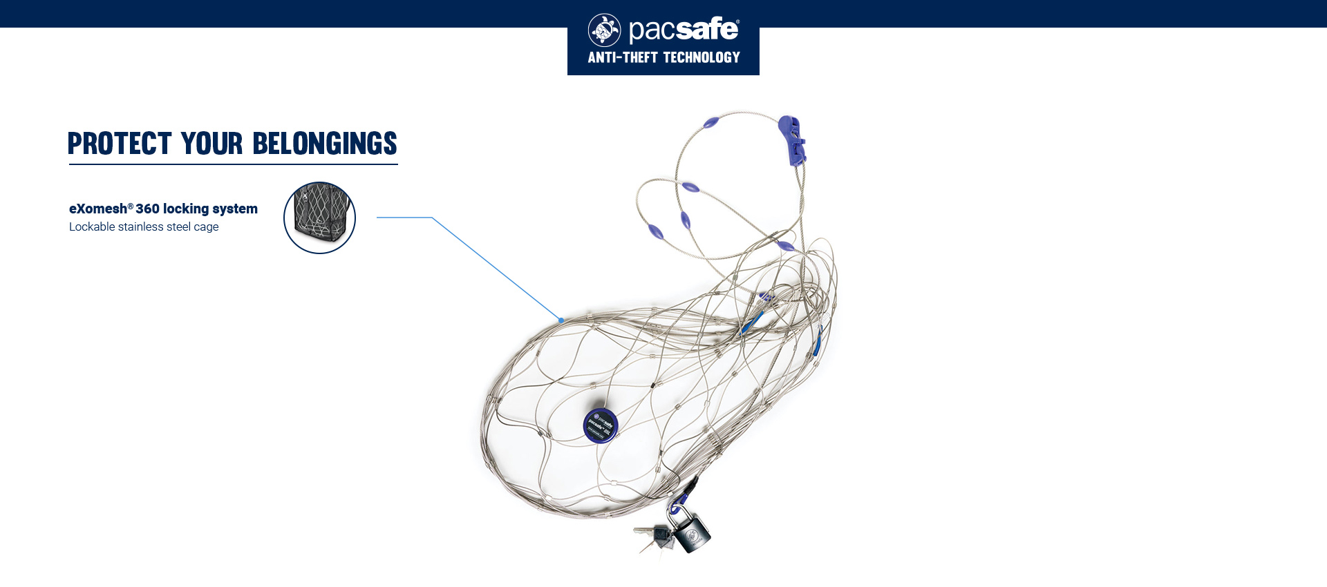 Anti-theft Safe | Pacsafe 55L in Neutral by Pacsafe - Pacsafe 
