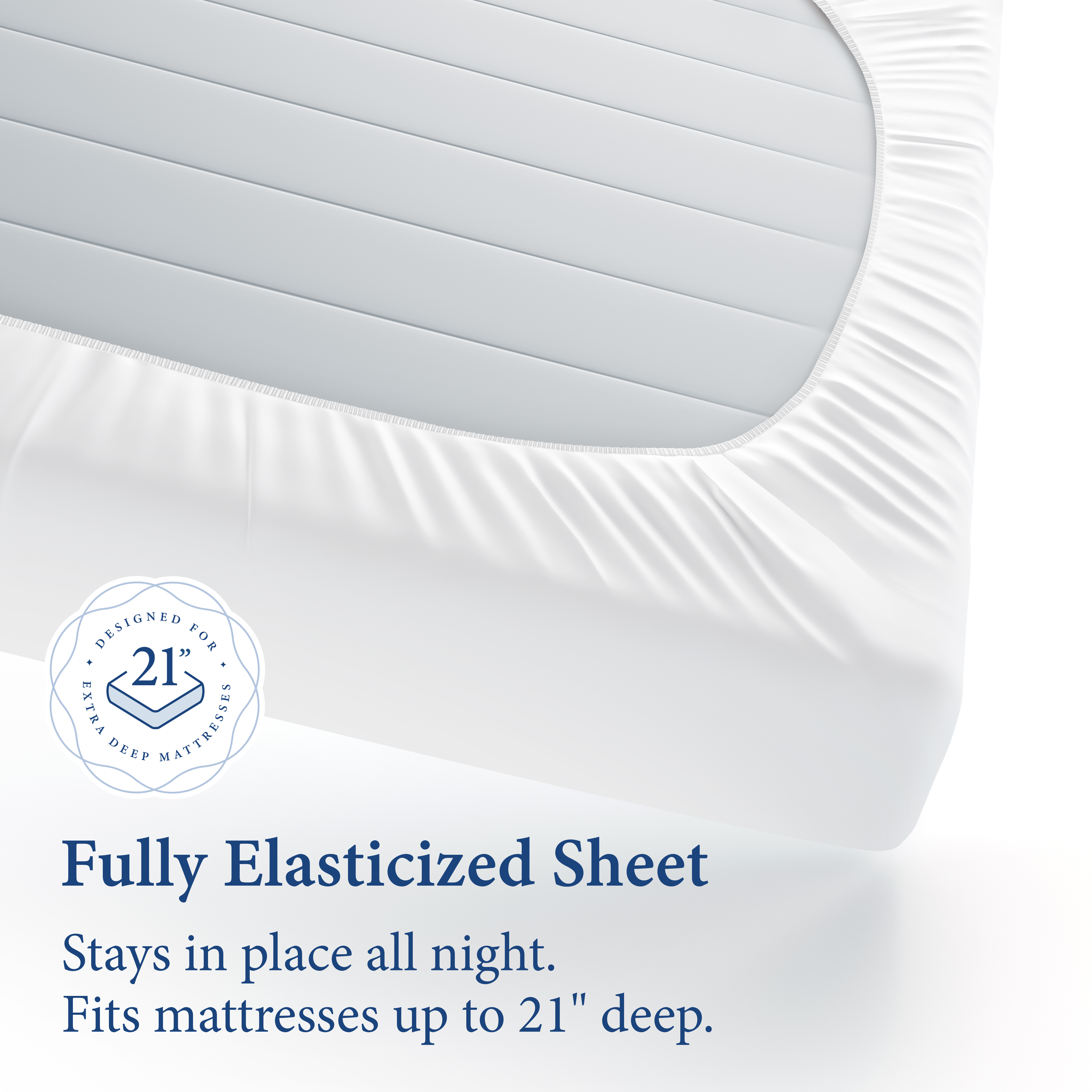 Extra Deep Pocket Fitted Sheet - Single Fitted Sheet Only - Extra