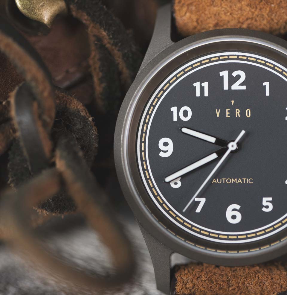 Vero x Windup Watch Shop Century 38mm LE Lume filled black oxide hands
