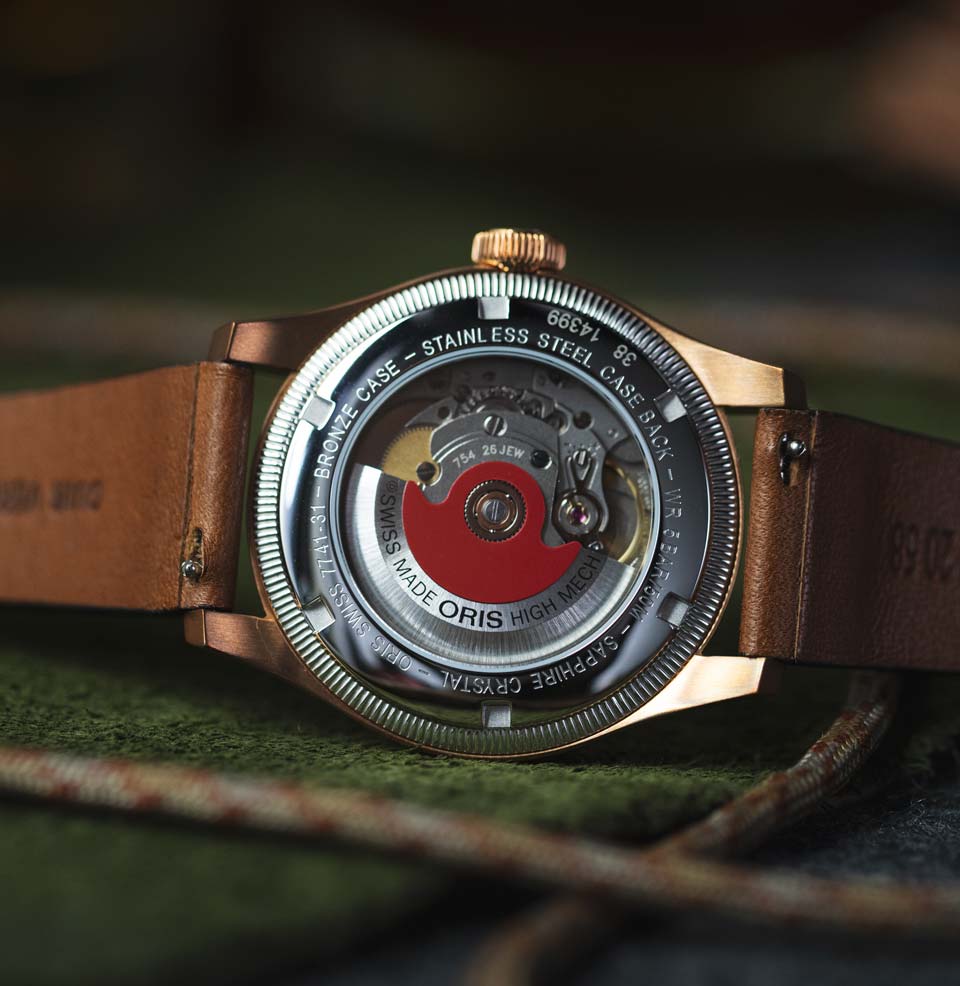 Big Crown Pointer Date Bronze Display Case-Back