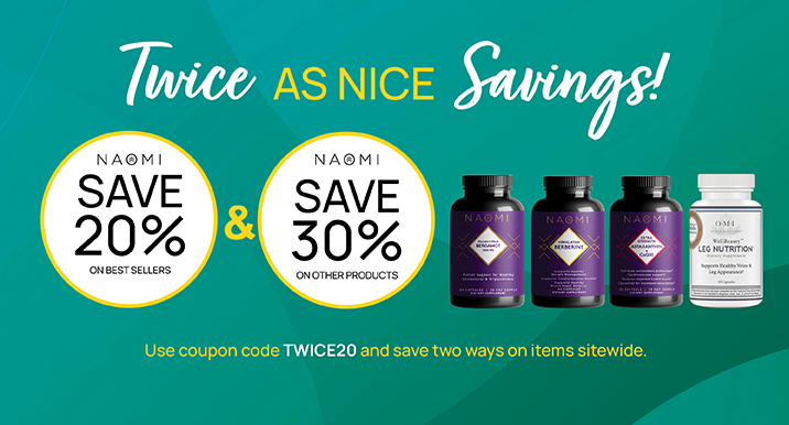 Save 20% on best sellers and 30% on other products sitewide with code TWICE20.