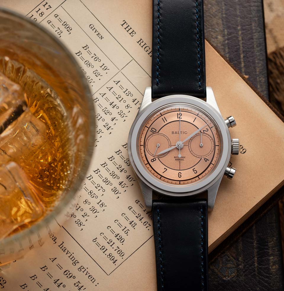 Baltic x Worn & Wound Collaboration Sumptuous Salmon Dial