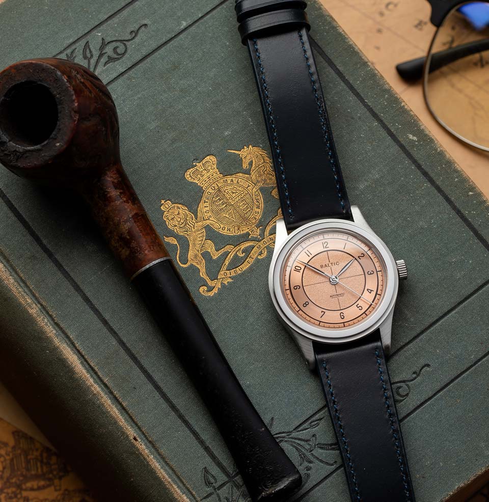 Baltic x Worn & Wound Collaboration Sumptuous Salmon Dial