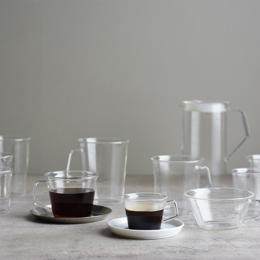 KINTO CAST CAFE LATTE MUG CLEAR