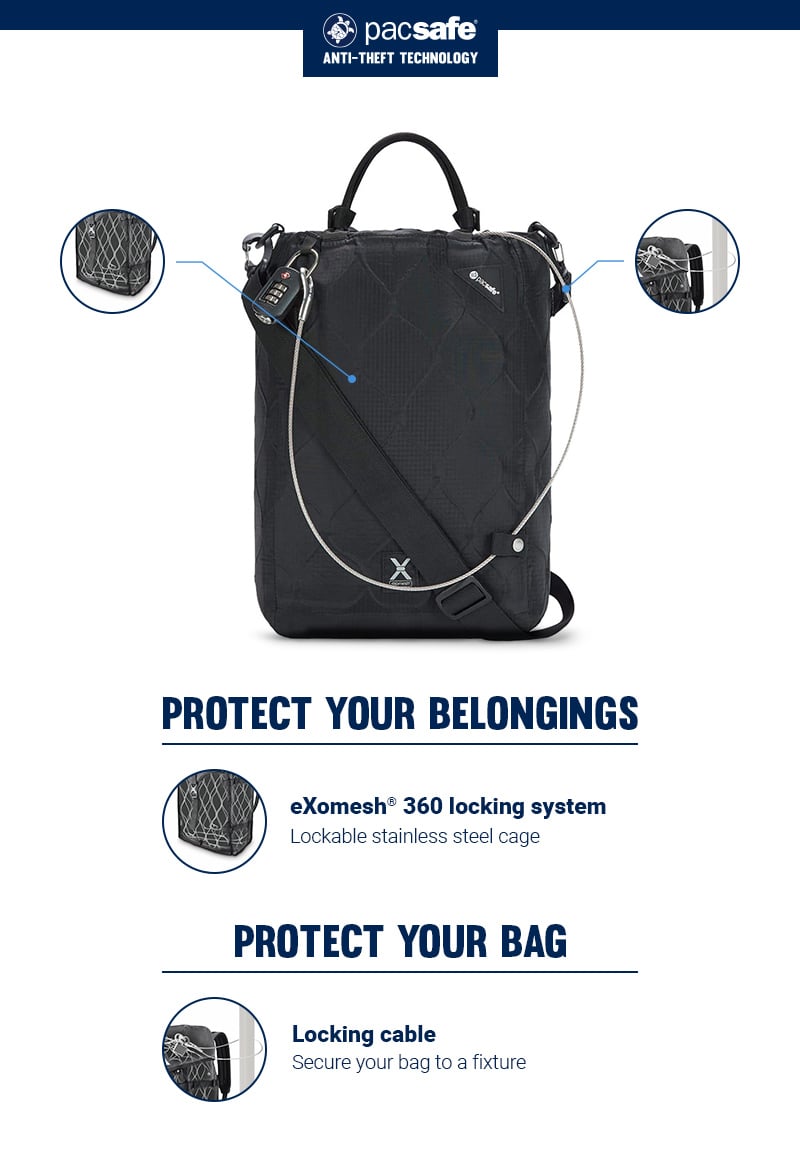 Safe Bag Pacsafe Travelsafe 5L GII Anti-Theft Portable Safe