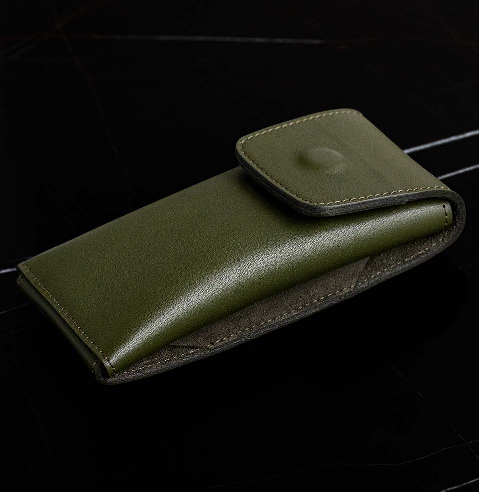 Watch Pouch Green Italian Nappa Leather