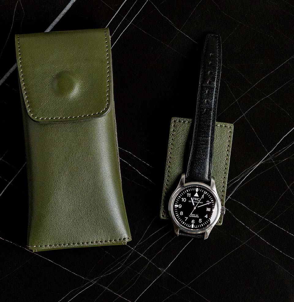 Watch Pouch Includes a matching Leather Bracelet Protector