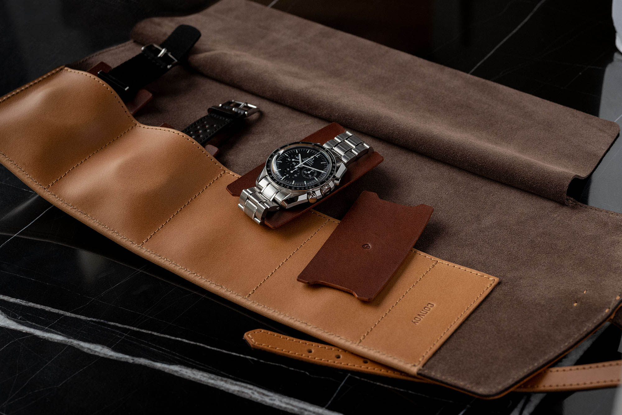 Watch roll leather sale