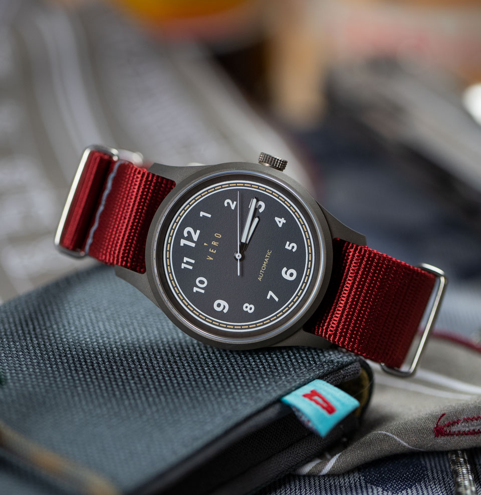 US-Made Mil-Strap Beautifully Complements Dark Dials