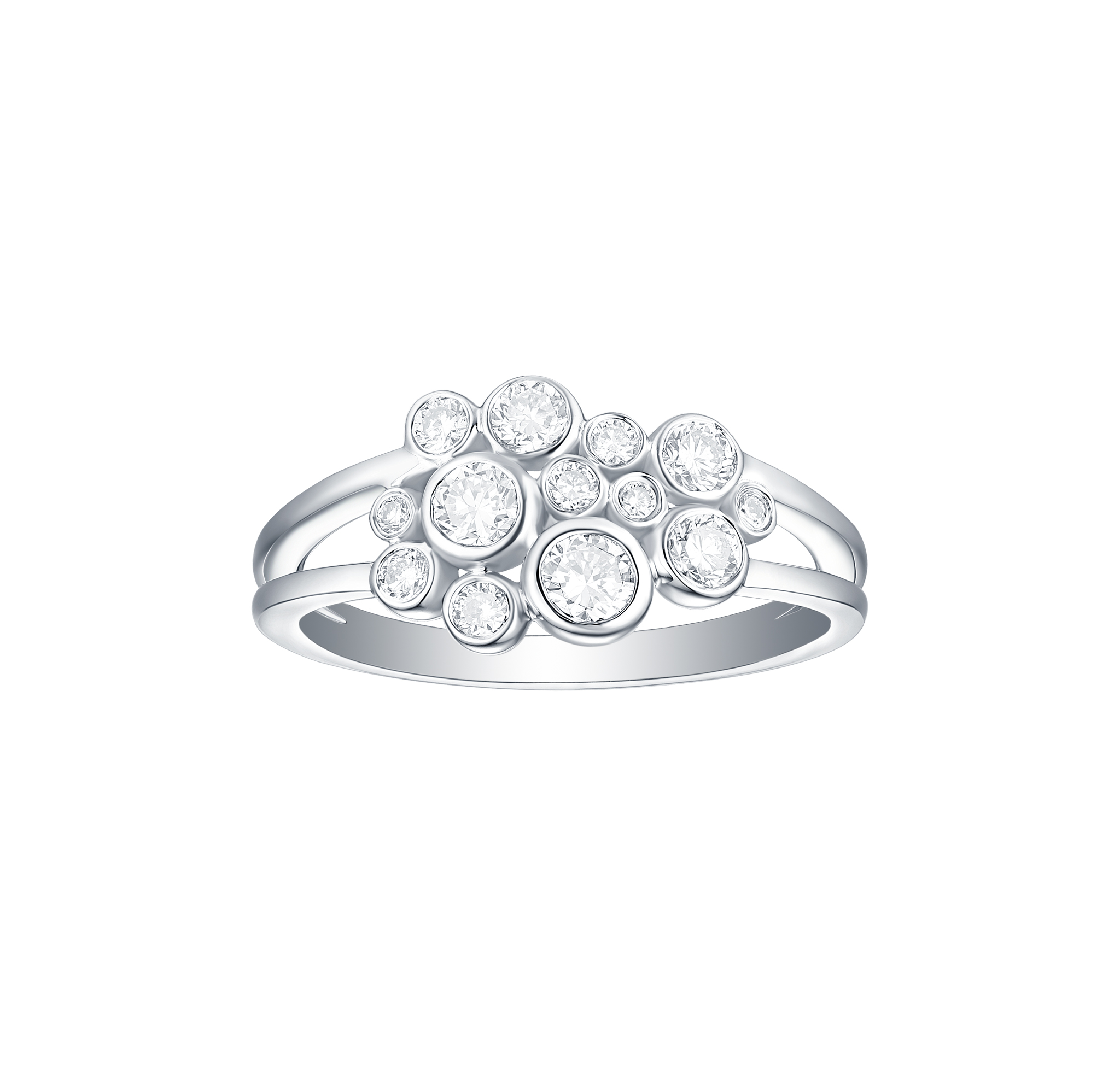 Bubbly 0.72ct Lab Grown Diamonds Ring R-00202WHT