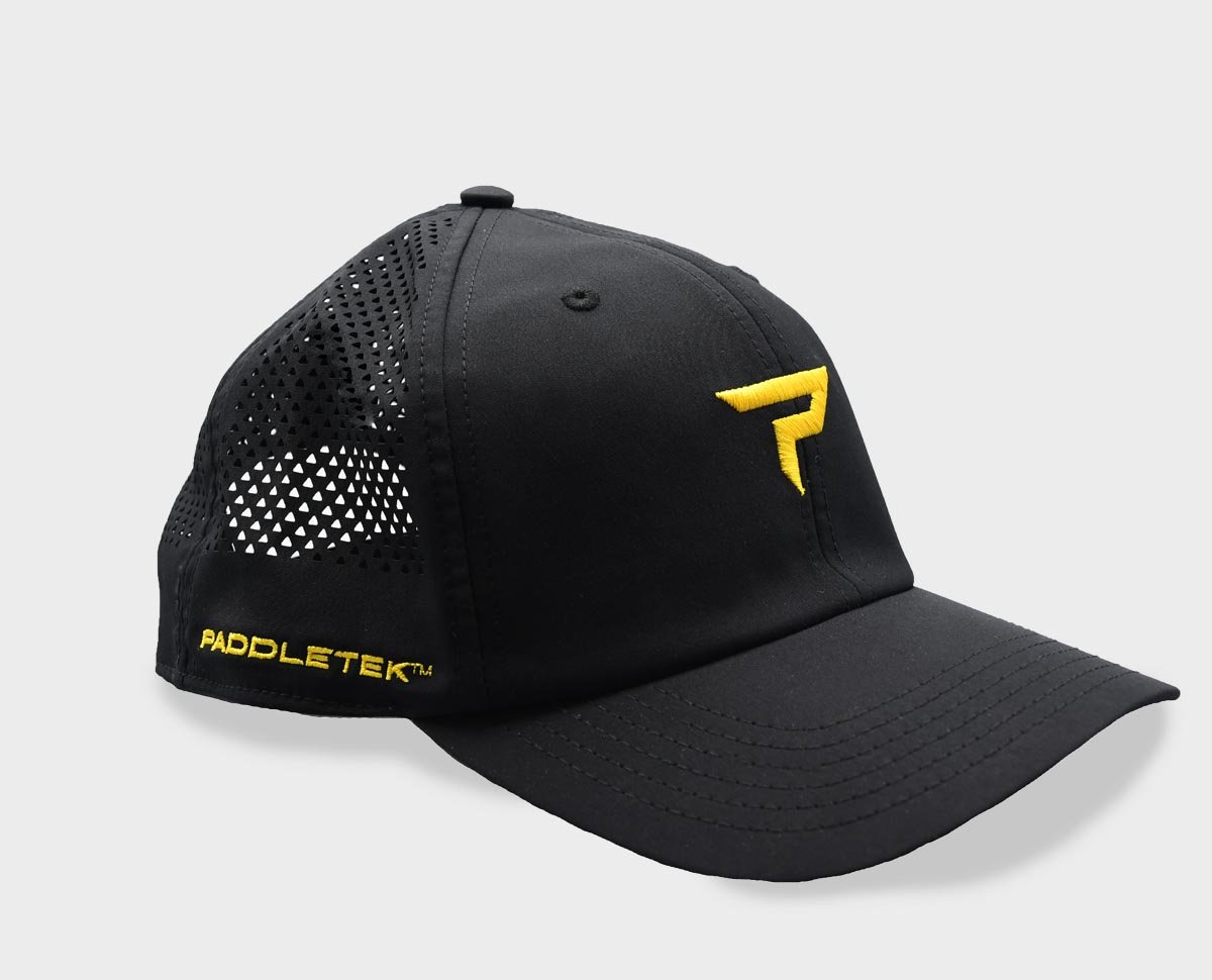 Performance Icon Hat - Black and Yellow - Side View