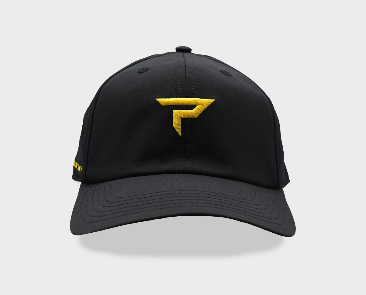 Performance Icon Hat - Black and Yellow - Front View