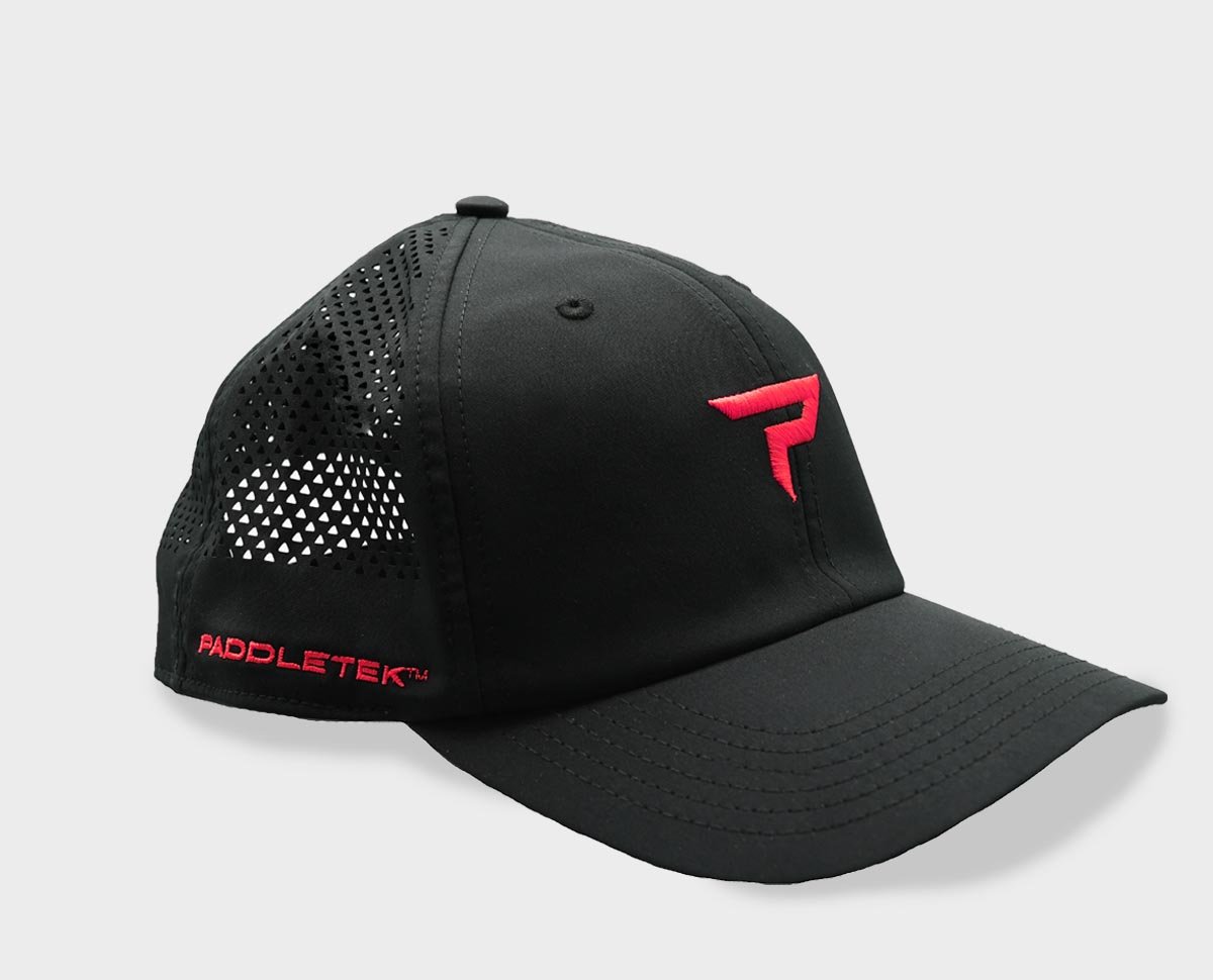 Performance Icon Hat - Black and Red - Side View
