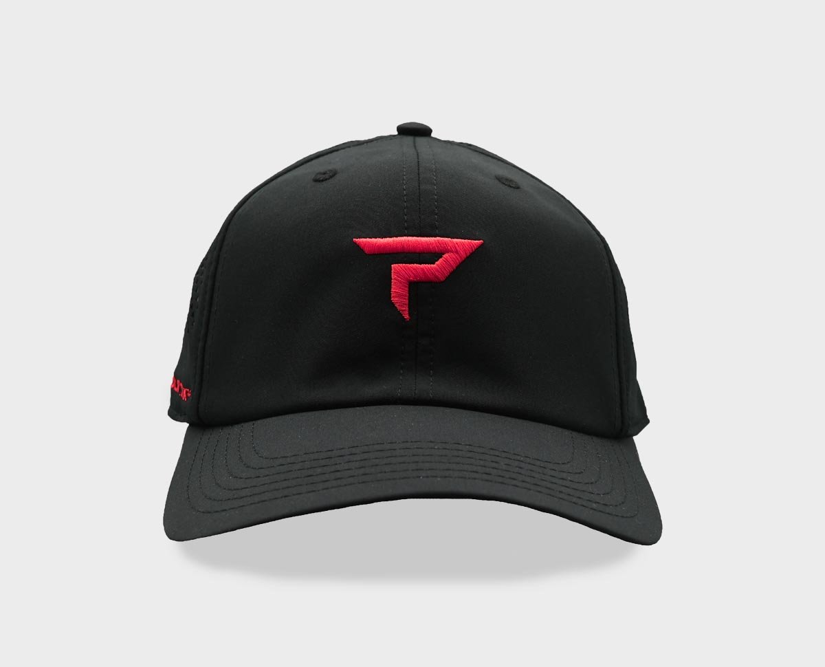 Performance Icon Hat - Black and Red - Front View