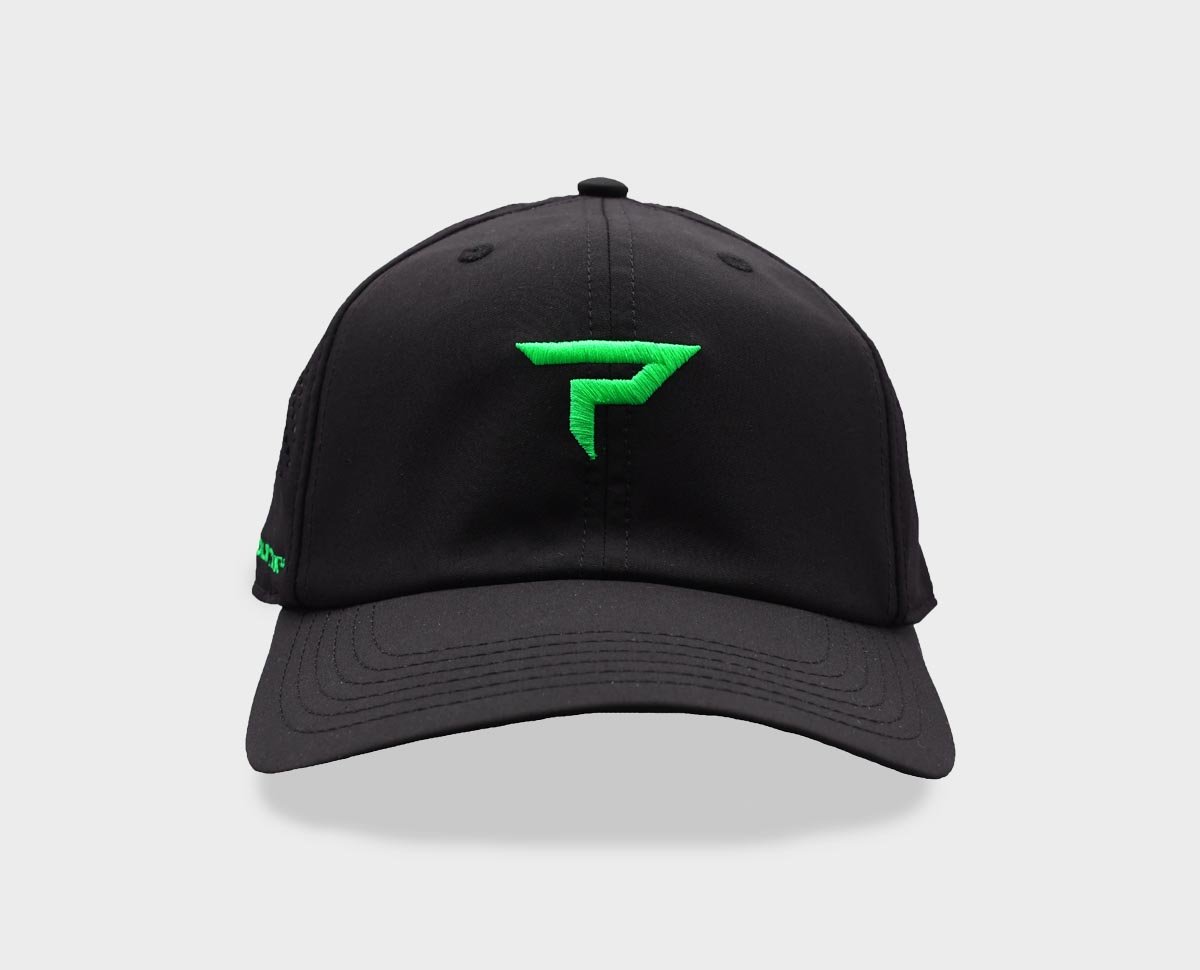 Performance Icon Hat - Black and Green - Front View