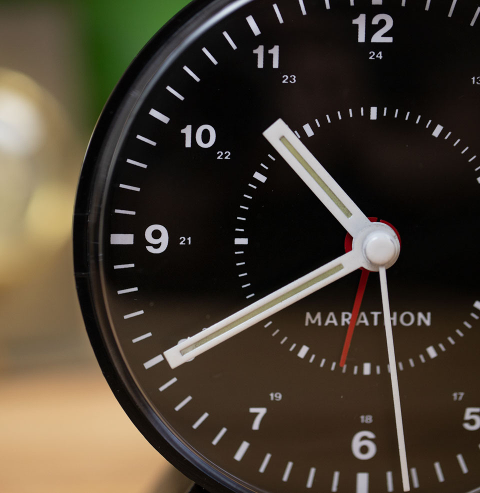 Marathon Mechanical Alarm Clock Windup Watch Shop