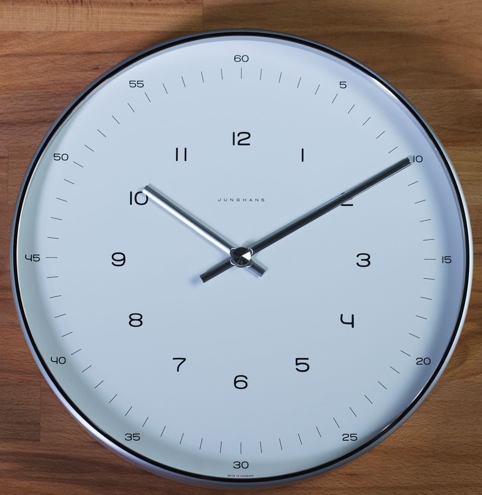 Max Bill 12 Inch Wall Clock Iconic Max Bill Design