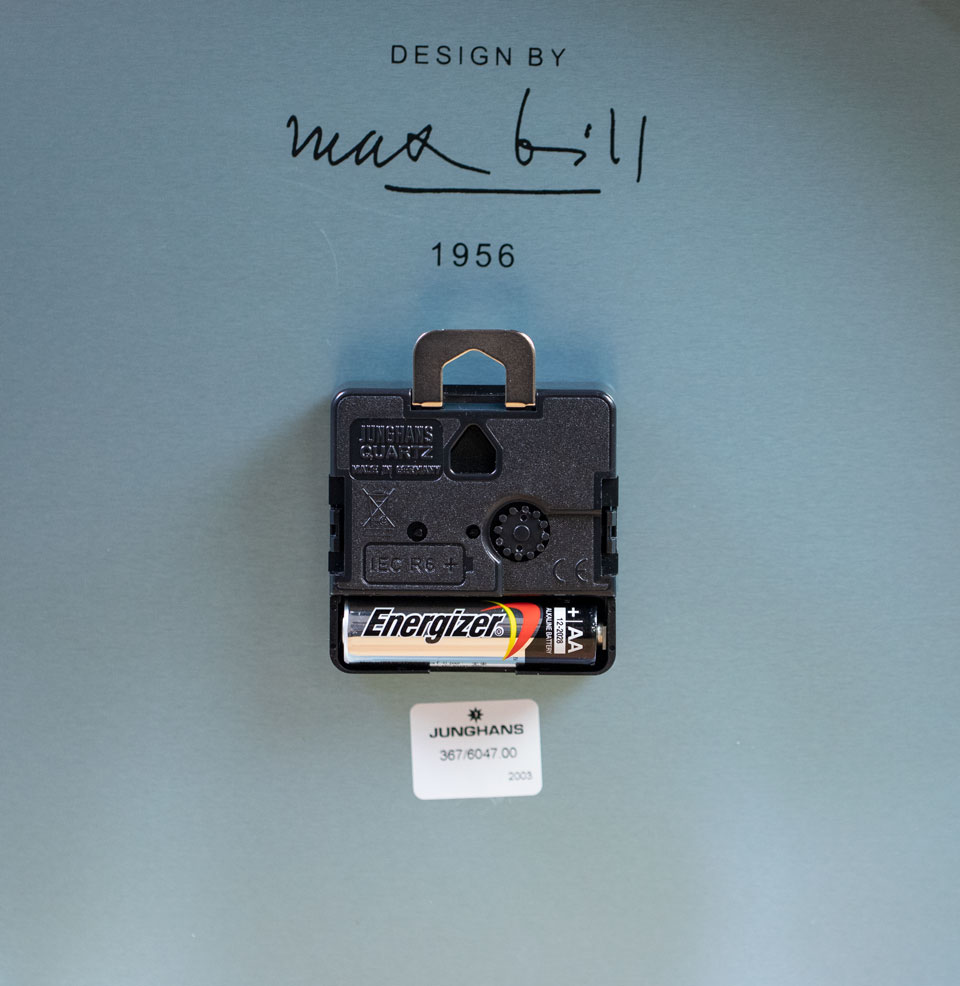 Max Bill 12 Inch Wall Clock German-Made Quartz