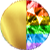 Gold|Rainbow Diamondettes Swatch