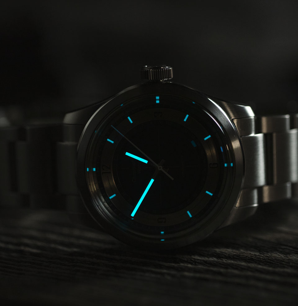 C65 Sandstorm Chronometer Icey blue lume