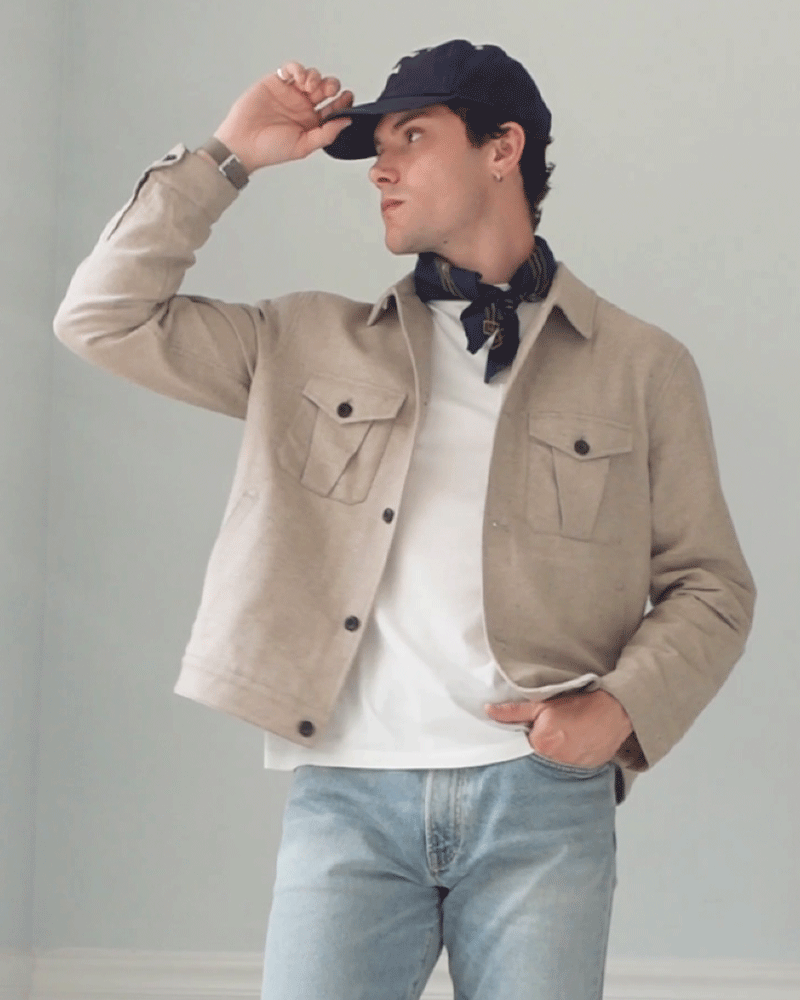 Taylor wears Billy Reid outfit.