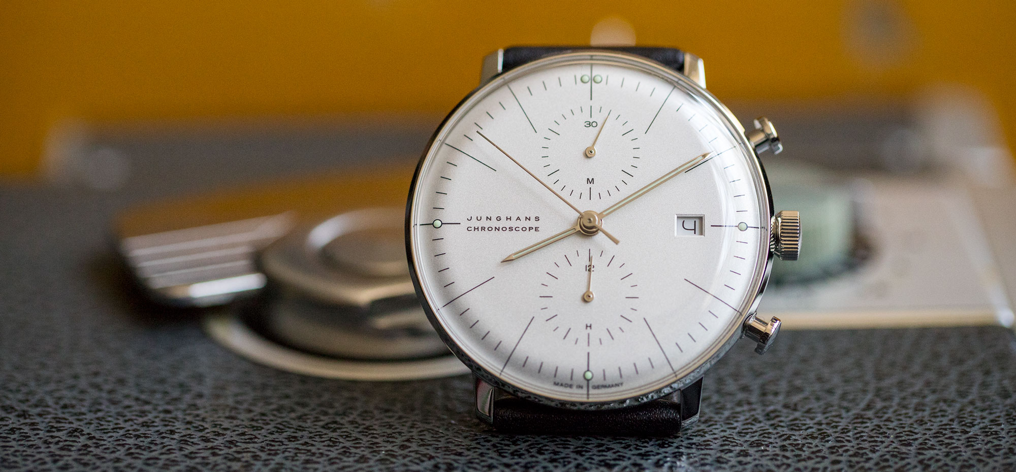 Junghans Max Bill Chronoscope A Fusion of Style and Functionality Windup Watch Shop