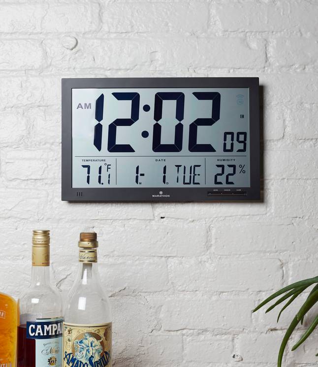 Large Atomic Digital Clock with Stand
