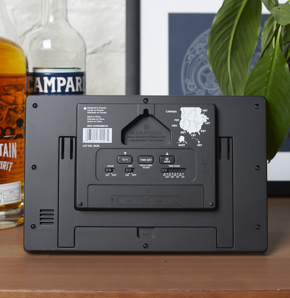 Atomic Digital Clock with Stand Optional Kickstand