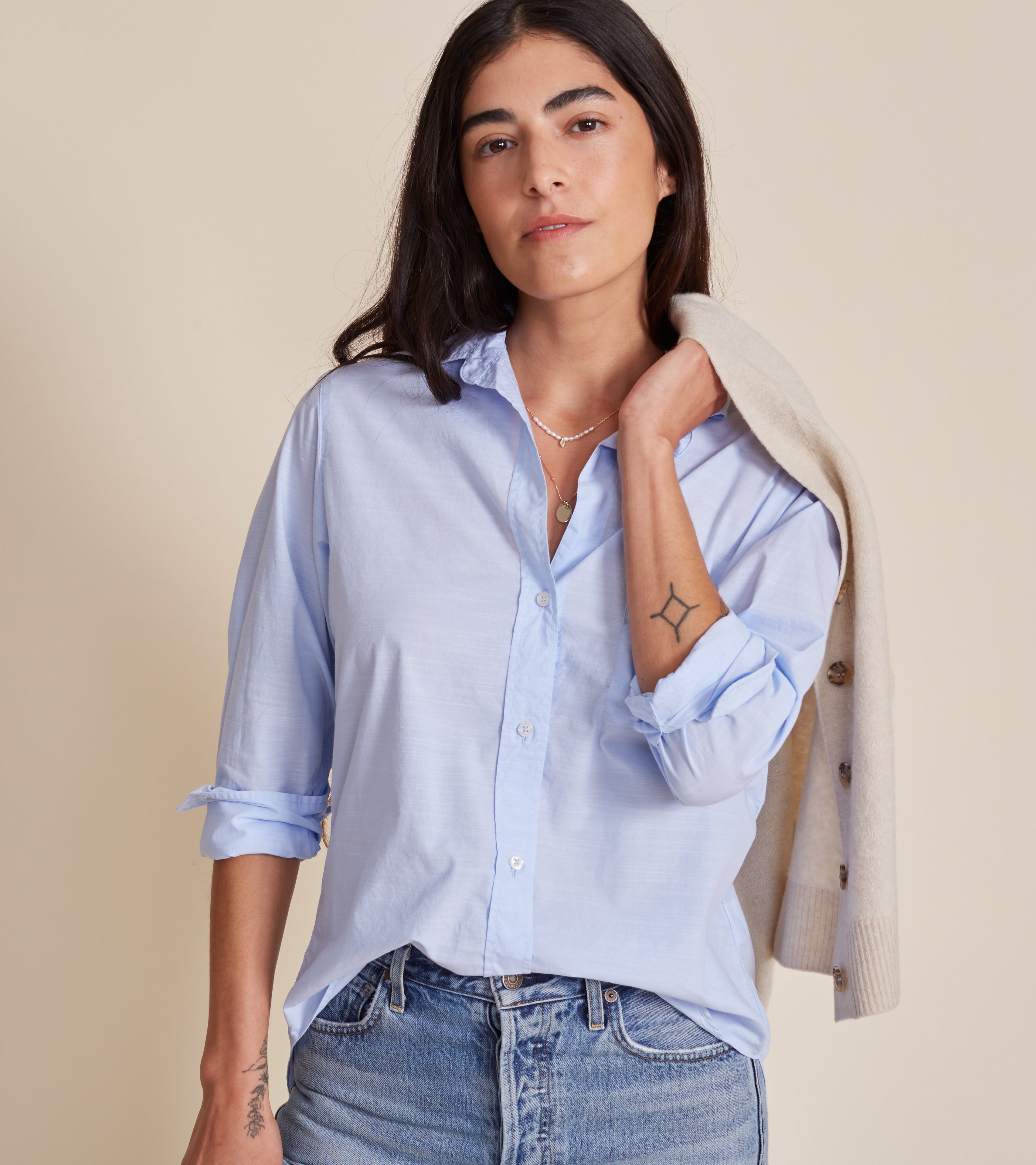 The Hero Button-Up Shirt French Blue, Washed Cotton view 2