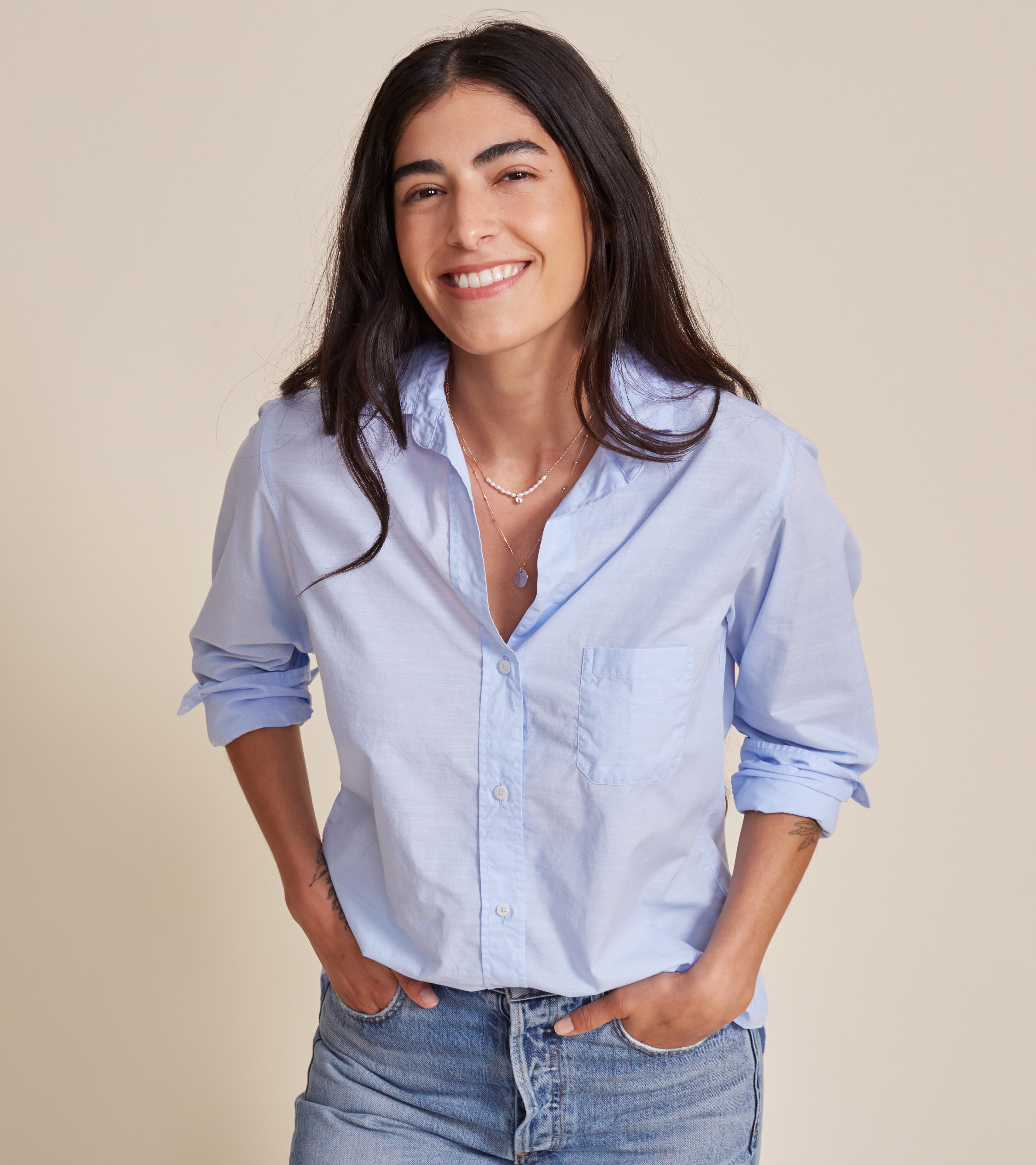 The Hero Button-Up Shirt French Blue, Washed Cotton view 2