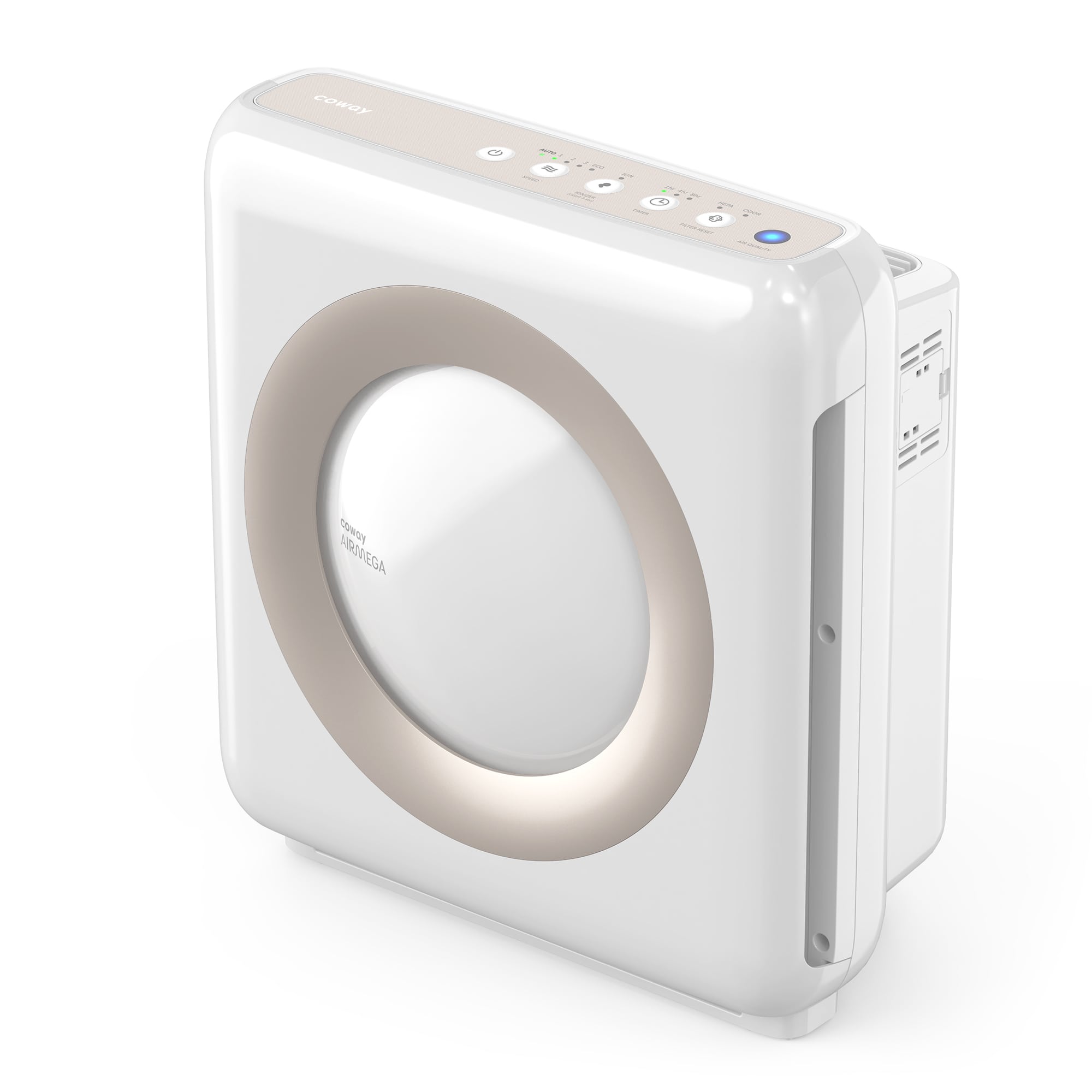 Coway Airmega AP-1512HH in white, 45-degree view