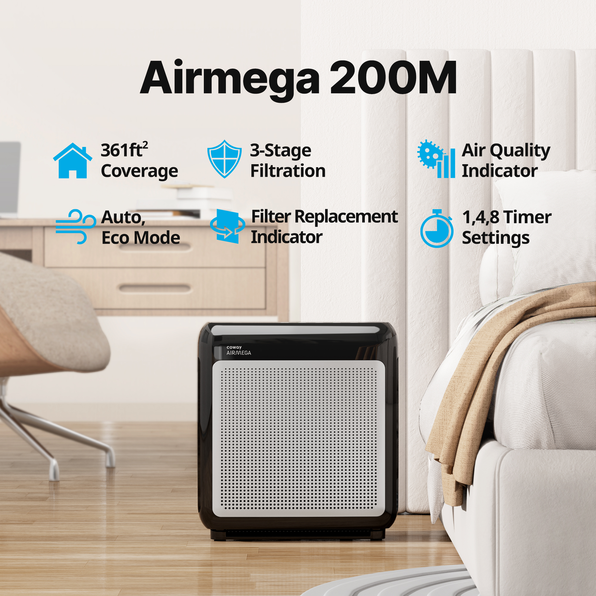 Airmega 200M Black Overview