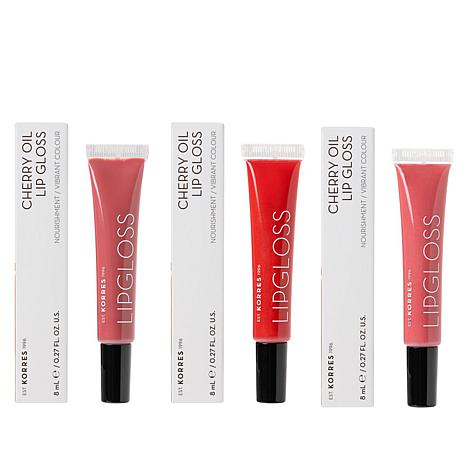 Korres Makeup Cherry Oil Lip Gloss Trio 01