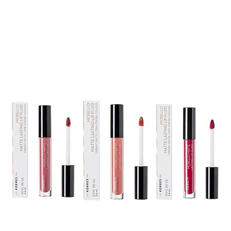 Korres Makeup Morello Matte Liquid Lipstick Trio 01
