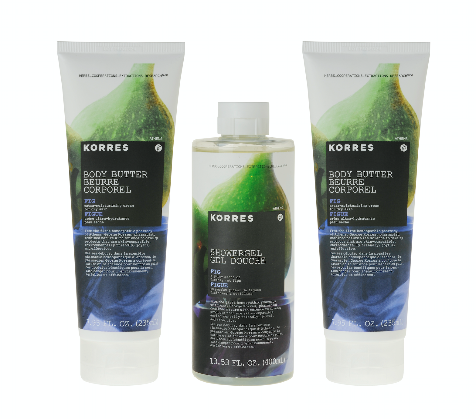Korres Fig Body Butter and Shower Gel Trio 01