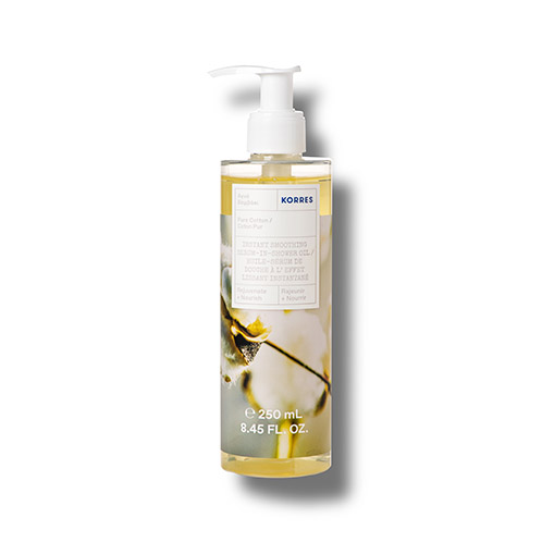 Korres REJUVENATE + NOURISH Pure Cotton Instant Smoothing Serum-In-Shower Oil