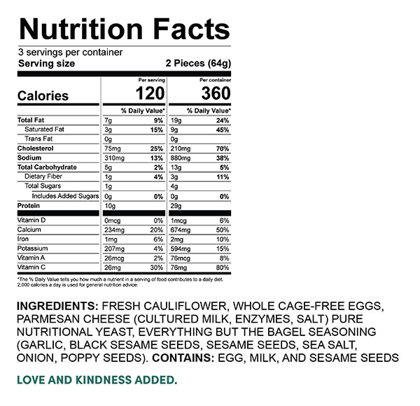 Cauliflower Sandwich Thins (6 per pack)